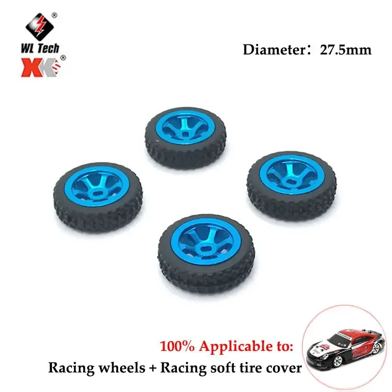 4Pcs 22.5mm Rubber Tire Tyre Wheel for Wltoys 284131 K969 K979 K989 P929 1/28 RC Car Upgrade Parts  Car Accessories