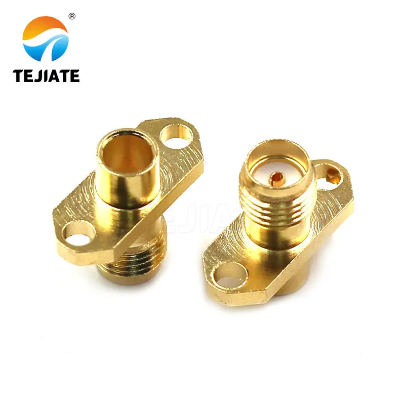 1PCS SMA mother seat connector SMA three pairs of internal and external threads hole flange socket connector insulation expan