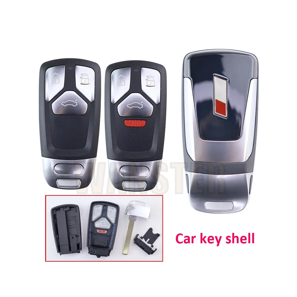 

3/4 Botton Car Key Fob Case Shell Housing for Audi A4 A5 A4L A6 A6L S S4 S5 S8 S6 Q3 SQ5 Q5 Q7 S7 TT RS 2016 2017 2018 2019 2020