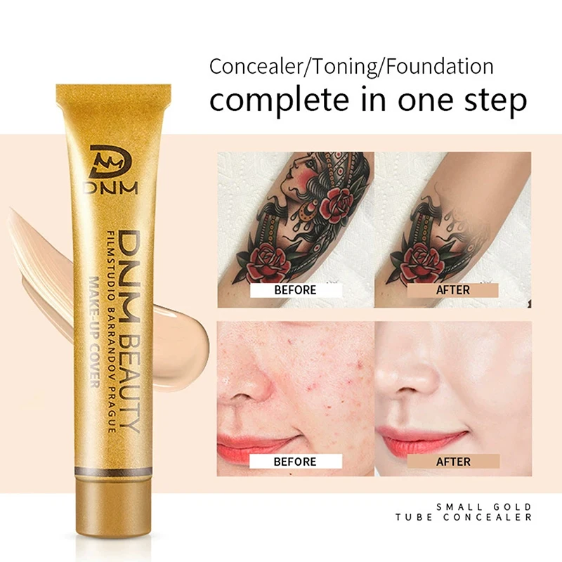 Correttore per la pelle completa Fondotinta Crema per il viso Copertura professionale per imperfezioni Macchia scura Contorno del tatuaggio Trucco Correttore liquido Cosmetico