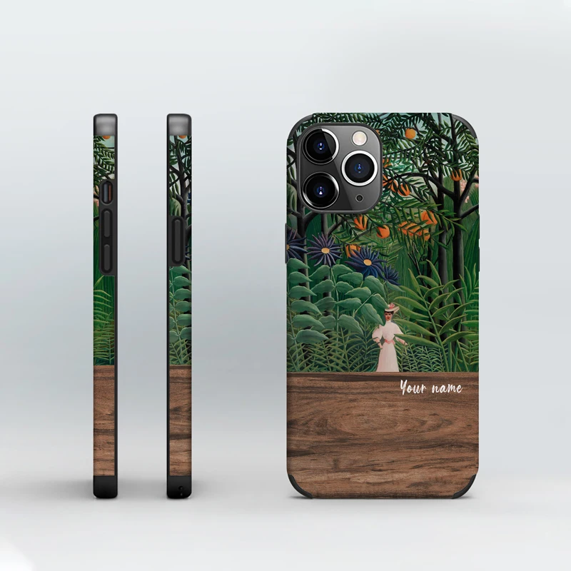 Aesthetic Art Custom Name Scenery Pattern Phone Case for iphone X XR XS MAX 7 8 Plus SE 2020 11 12 13 14 Pro Max Mini Cover