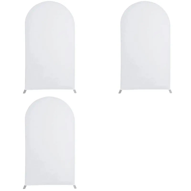 

3 шт., 7,2 фута, чехол для свадебной арки, чехлы-подставки для свадебной арки, круглый верх для украшения дня рождения, банкета, белый цвет