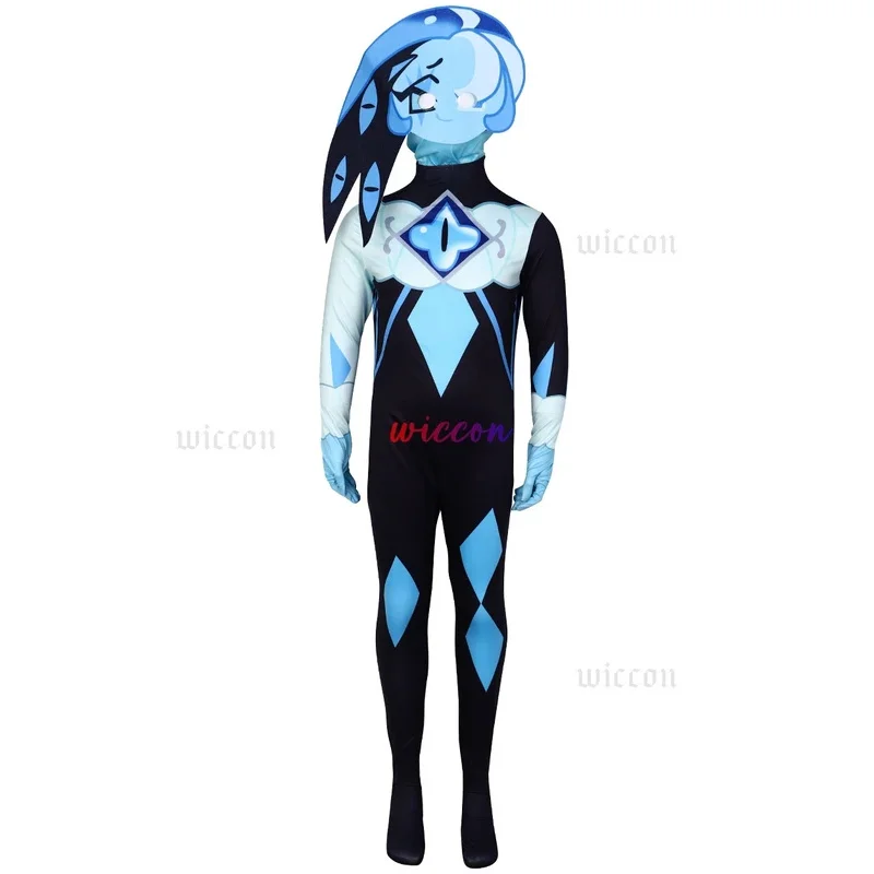 NewCookie Run:Kingdom Shadow Milk Cookie Costume Jumpsuit Mask Women Men Halloween Party Cosplay Suitb;3's,6.e; - view 2