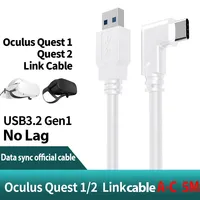 5M Charging Cable Data Line For Oculus Quest 1/2 Link VR Headset USB 3.0 Type C Data Transfer Type-C To USB-A Cord VR Accessorie
