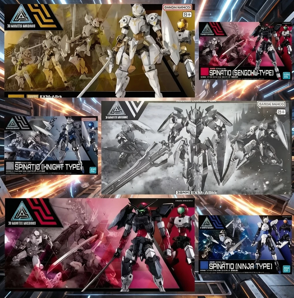 

In Stock BANDAI Genuine Original 30 Minute Series Spinatio Role Action Anime Figure collect Series of toys Assembly model toys