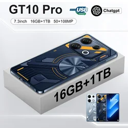 New GT10 Pro Smartphone 5G Original 7.3Inch HD Full Screen Face ID 16GB+1TB Mobile Phones Global Version 5G Cell Phone