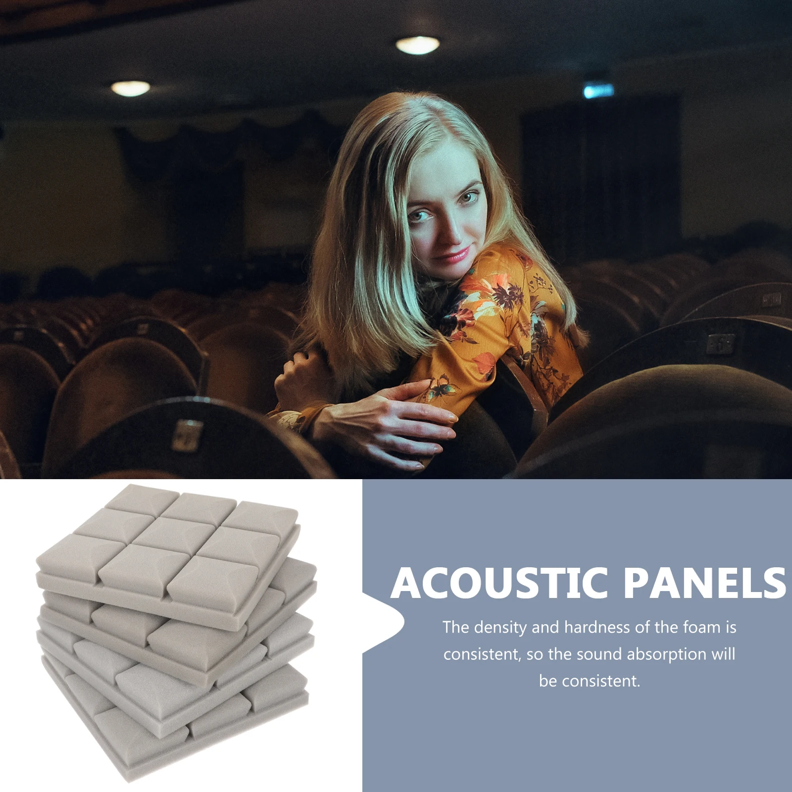 

4 Pcs Sound Absorbing Cotton Soundproof Panels Dampening Insulation Foam Acoustic Studio Office Thick Uniform