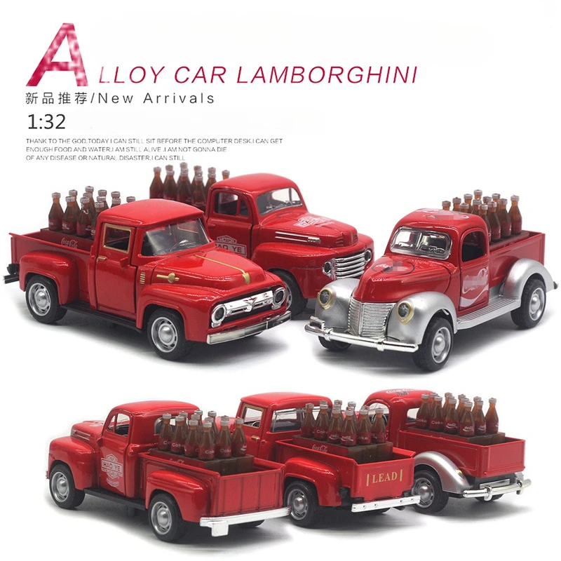 1:32 Ford Pickup classical vintage car simulation model sound and light children's toys collection ornaments gifts