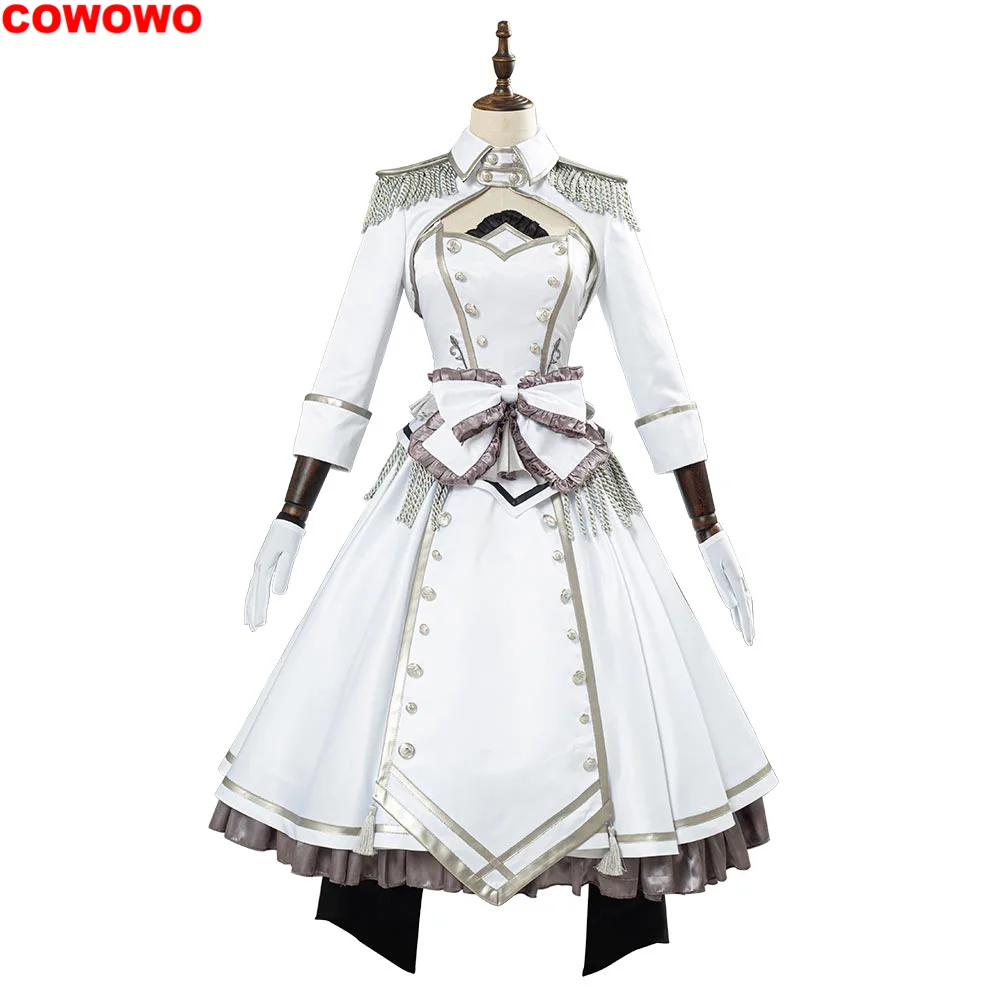 COWOWO Date A Live Tokisaki Kurumi The White Queen Dress Cosplay Costume Cos Game Anime Party Uniform Hallowen Play Role Clothes