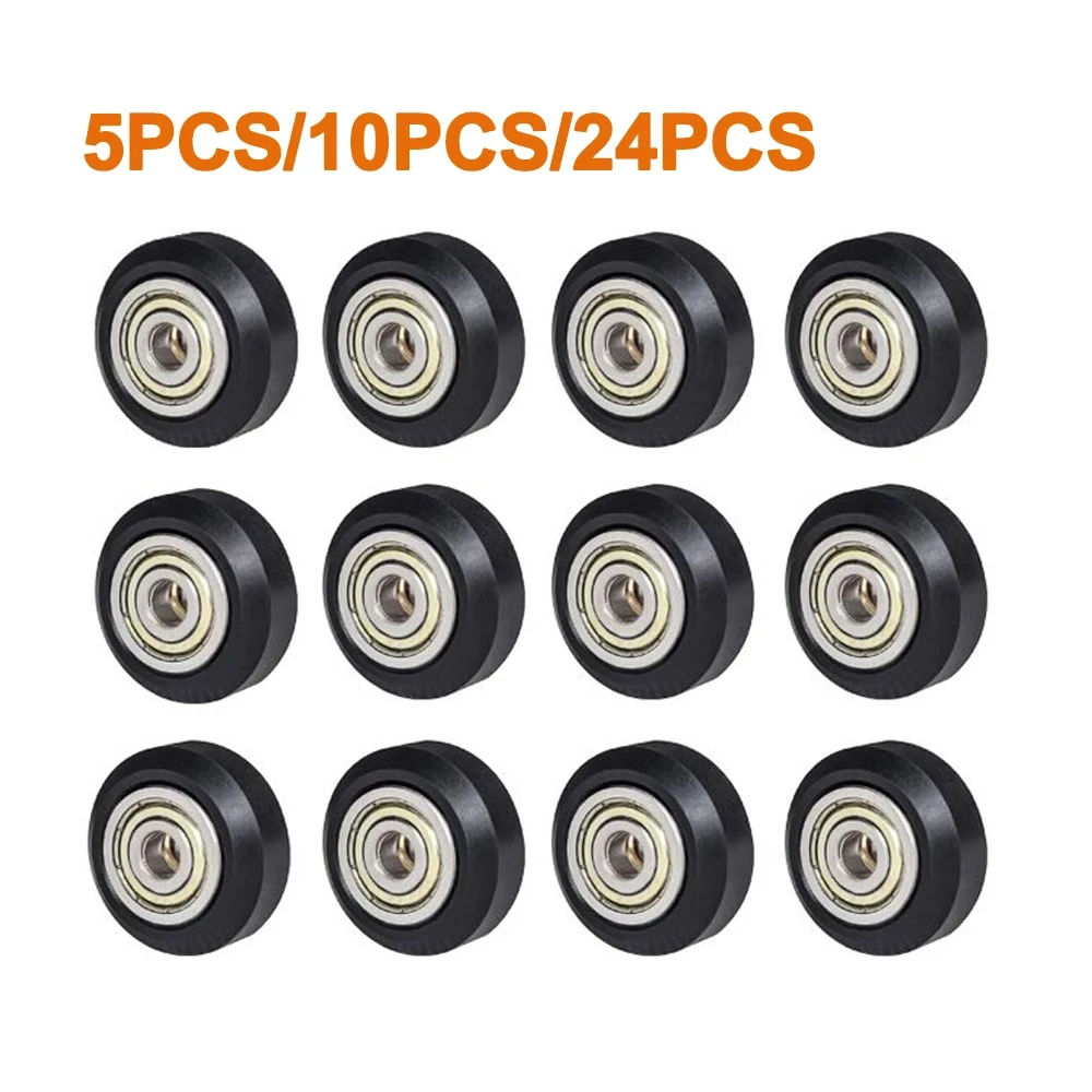 5/10/24PCS CNC POM Wheel Pom Pulley Wheel With 625ZZ Idler Pulley Gear Passive Round Wheel Perlin Wheel for Ender 3 CR10 Profile