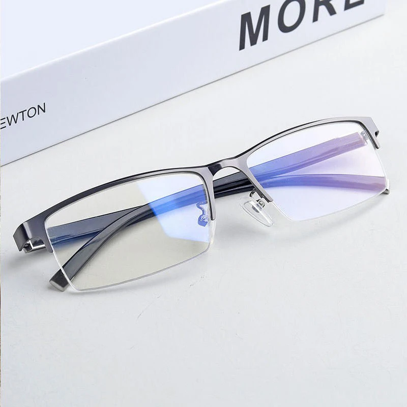 Bifocal Reading Glasses for Seniors, 2 in 1 Far and Near Vision Eyeglasses, Dual Purpose Readers for Elderly Men Women, Semi Rim