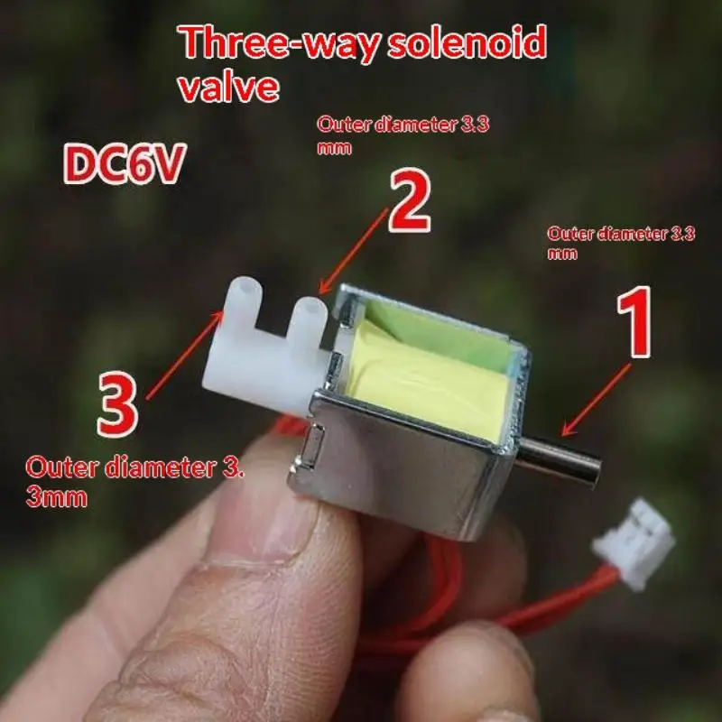 1Pcs DC 5V 6V Mini Electric Solenoid Air Valve DIY Blood Pressure Monitor 2-Position 3-Way Air Water Flow Control Micro Valve