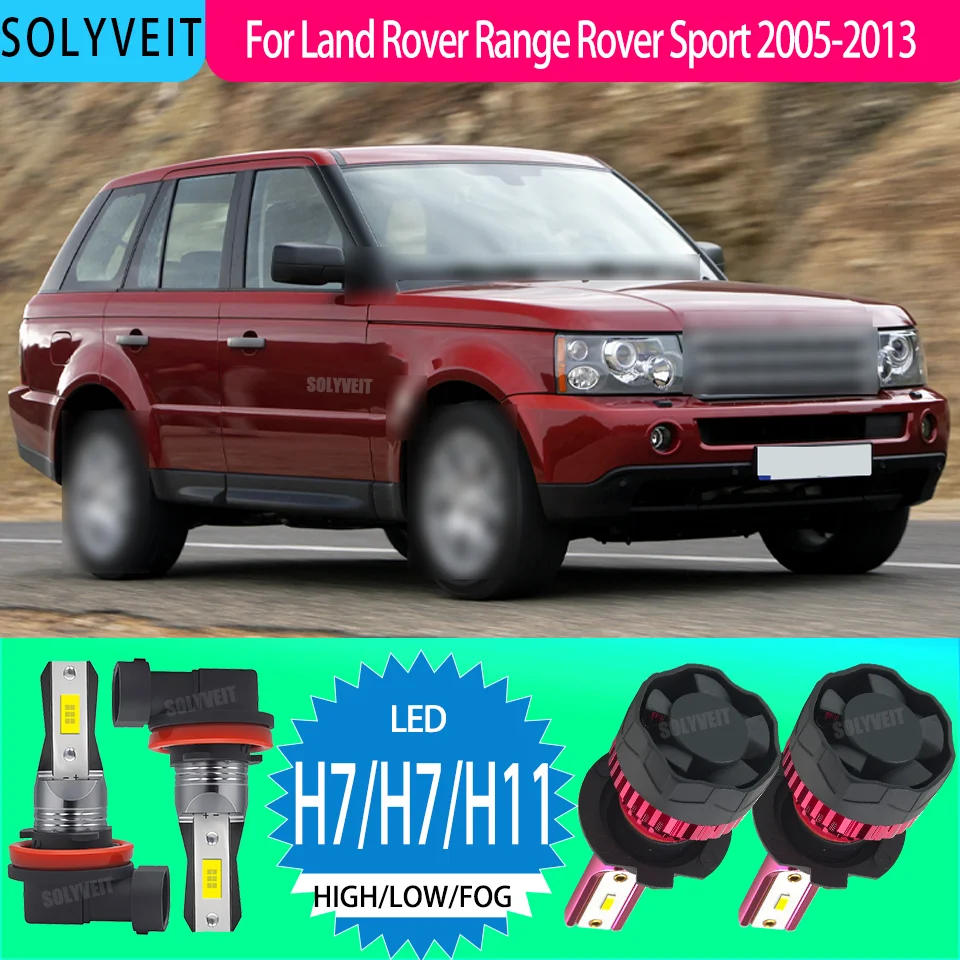 

Bright LED Headlight Bulbs Hi Lo Beam Foglamp Kit Auto Lamp For Land Rover Range Rover Sport 2005 2006 2007 2008 2009 2010-2013