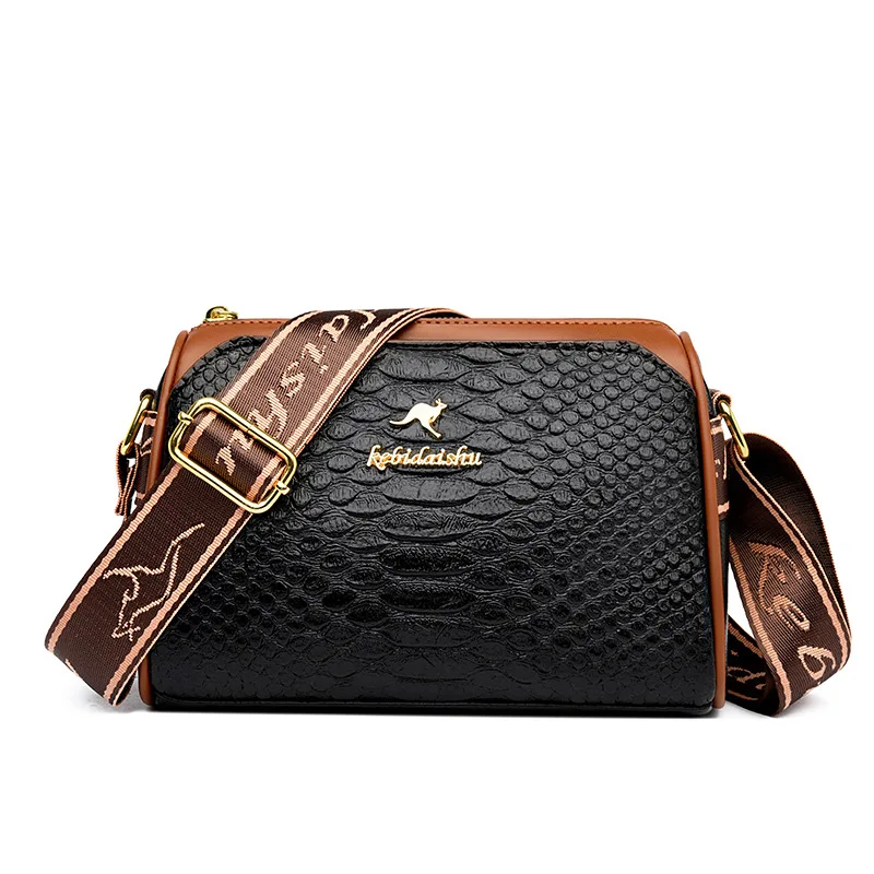 2024 Autumn New Trendy and Versatile Women\'s Small Bag Middle Aged Mom Handbag Soft Leather Texture One Shoulder Crossbody Bag