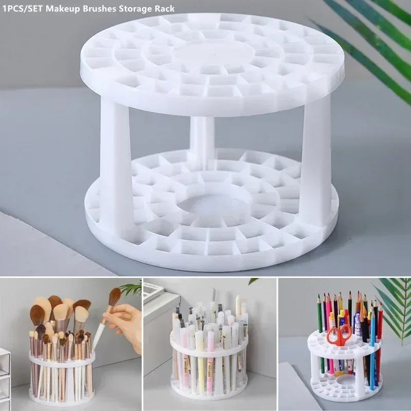 Makeup Brush Storage Rack Desktop Cosmetics Storages Rack Lipstick Makeup Brush Storage Dressing Table Sorting Storage Box