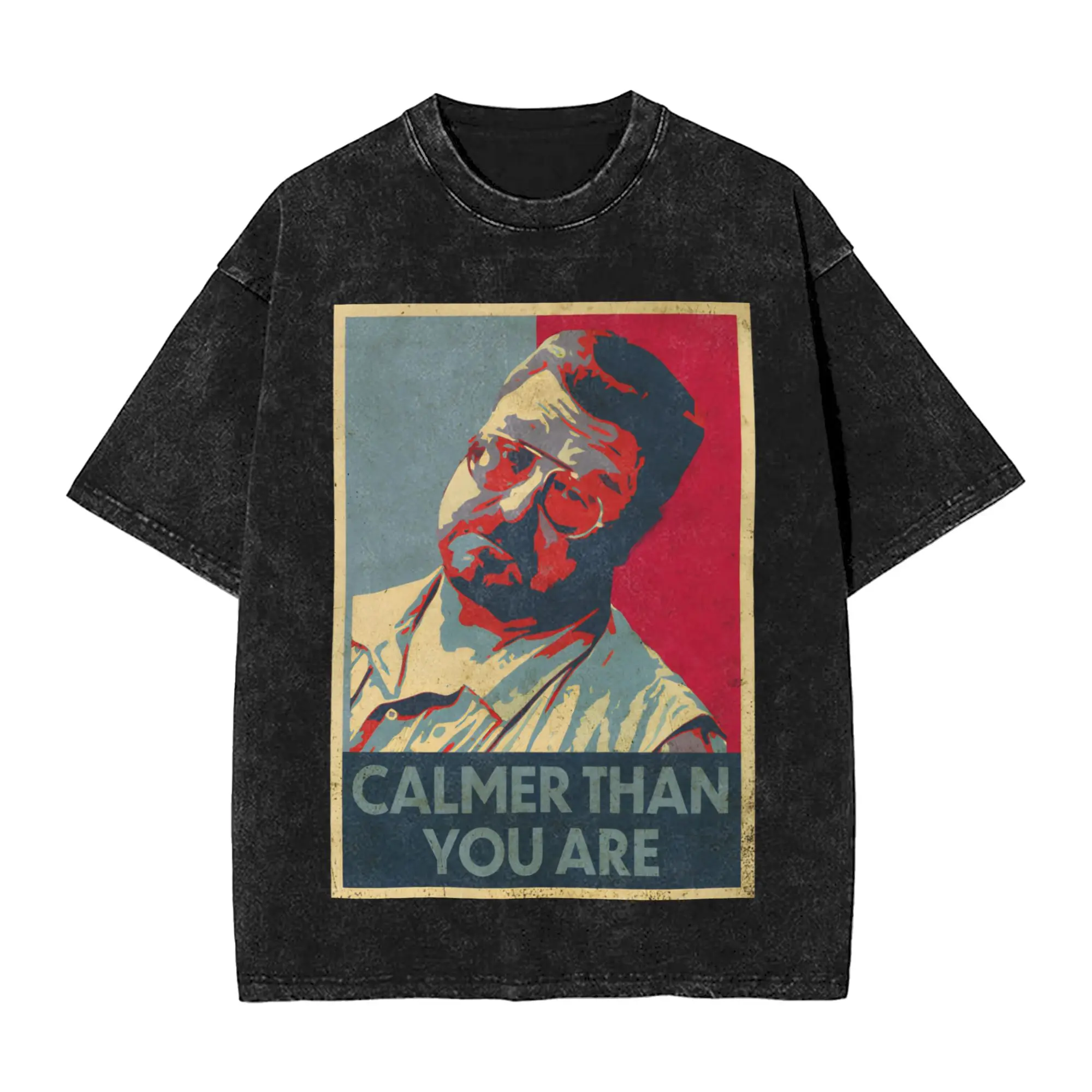 Funny Walter Sobchak  Washed T Shirt Men The Big Lebowski Vintage Cotton T-Shirts Beach O Neck Tee Shirt Loose Oversized Tops