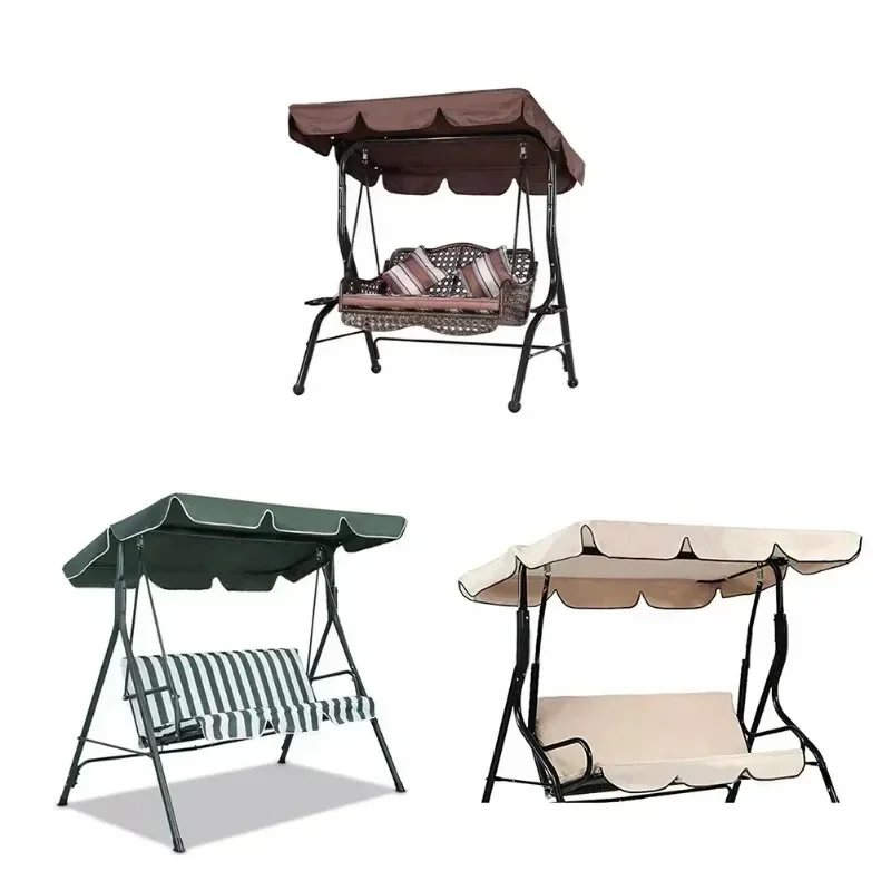 1pc Garden Swing Chair Top Cover Awning Top Rain Cover Canopy Swings Roof Canopy 164*114*15cm Garden Furniture Accessories