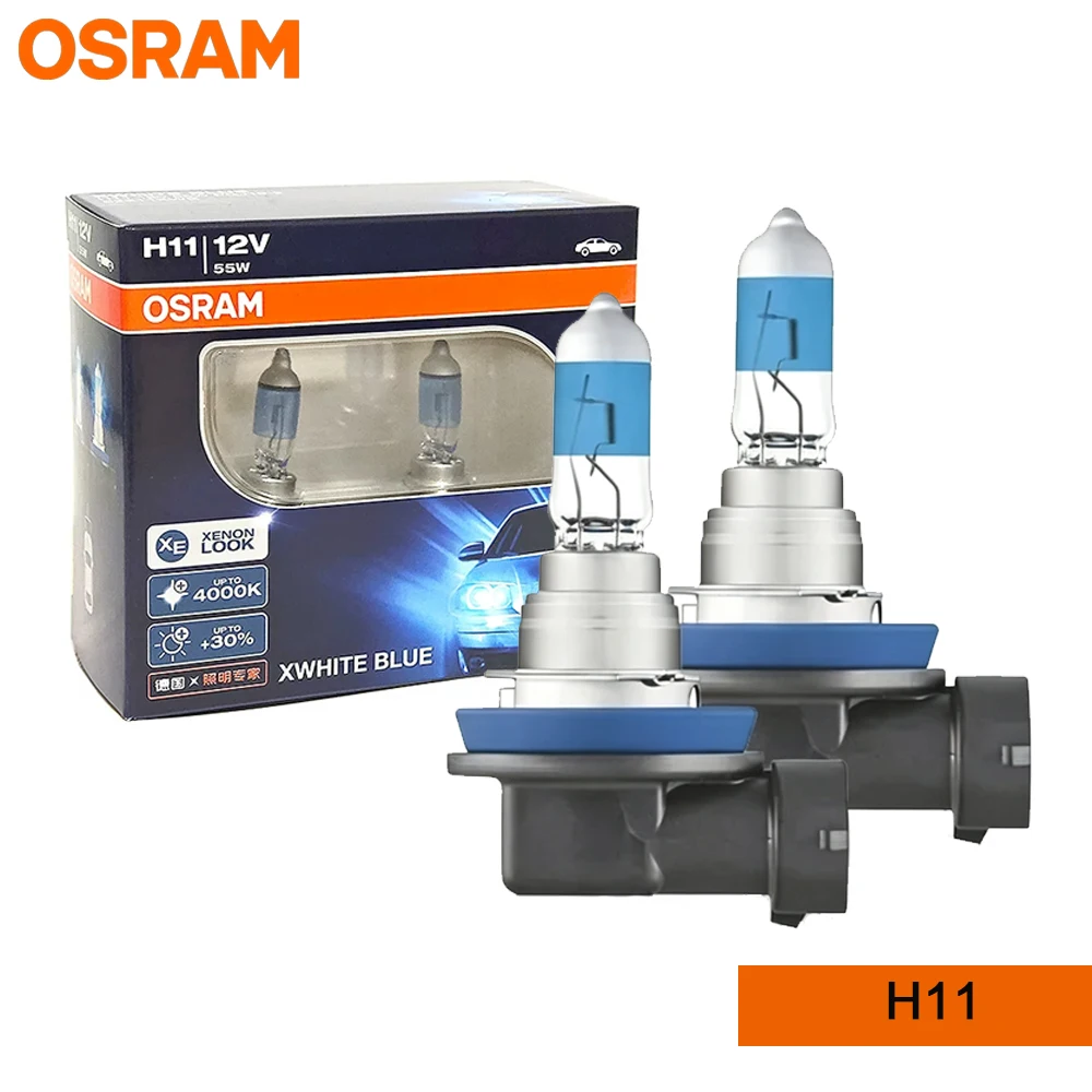 OSRAM H11 HALOGEN HEADLIGHT 62211XWB CAR LAMP Hi/Lo BEAM 4000K 12V 55W WARM WHITE LIGHT