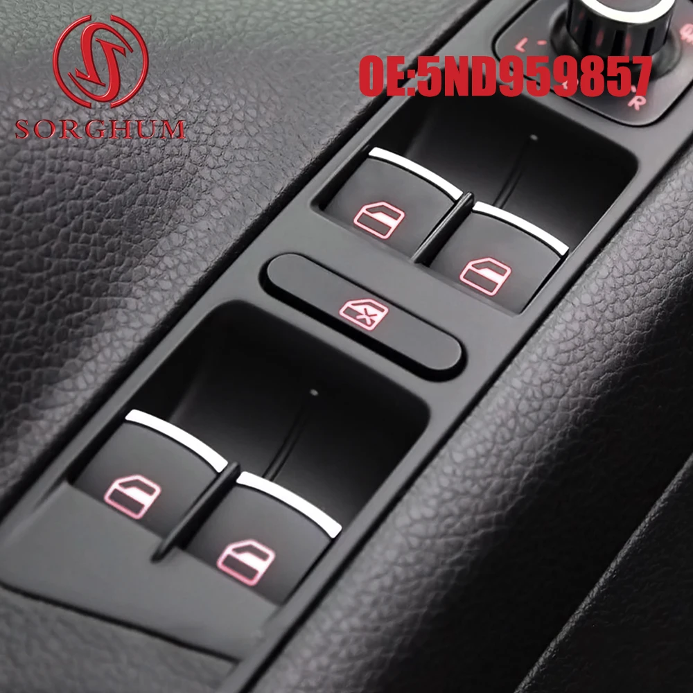 5ND959857 Power Window Master Switch Control Button For VW Jetta Tiguan Golf MK5 gti MK6 Passat B6 CC Seat Leon MK2 5ND 959 857