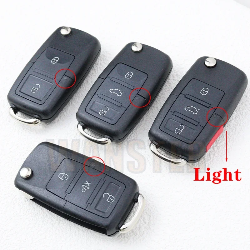 2 3 3+1 Button Car Key Shell Fob Case Cover Obudowa do Volkswagen VW Polo Passat B5 B6 Tiguan Golf MK4 Seat Skoda EOS Scirocco