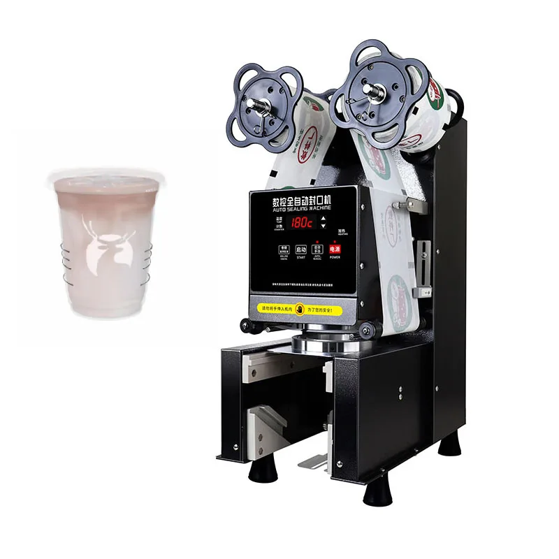 Commercial Cup Sealing Machine Full Automatic Bubble Tea Machine For 90/95mm PP/PE/Paper Milk Tea Cup Sealer 220V/110V