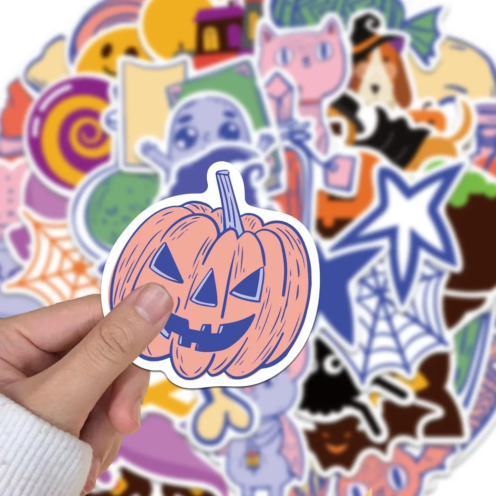 45 قطعة من ملصقات الرسوم المتحركة اللطيفة للهالوين الإبداعية، علامات مذكرات قرطاسية، زجاجة جراب هاتف، ملصقات شخصية جمالية #2