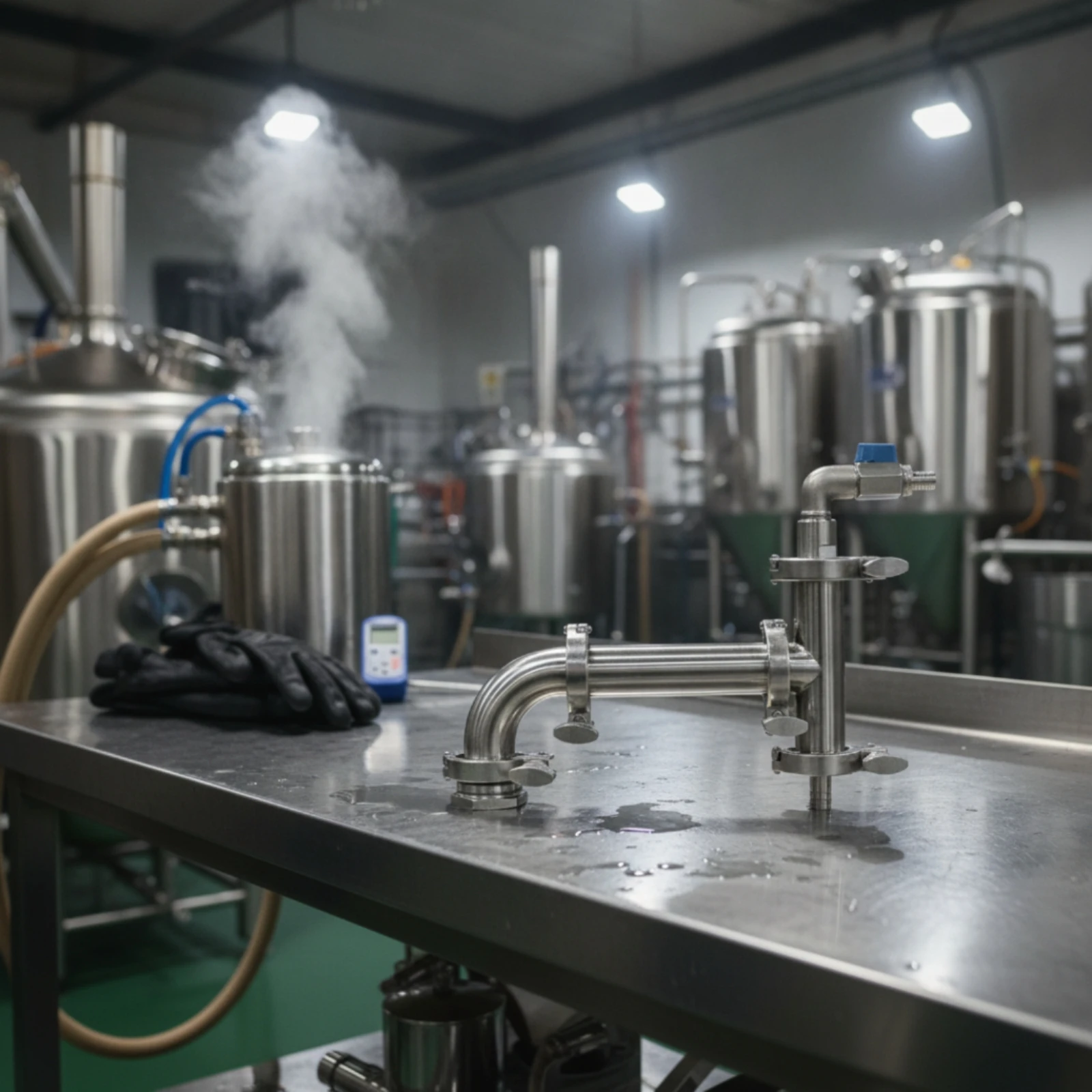 Immagine 3: Condensatore a Vapore con Tri-Clamp per Uso Alimentare, Senza Saldature, Elettrico per Interni, per Birrai Casalinghi