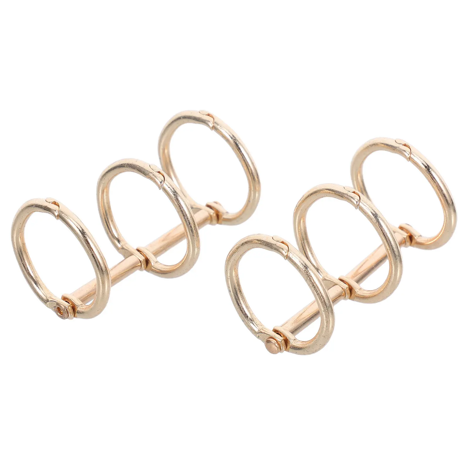2Pcs Versatile Metal Binder Rings for Calendar Binding Loose Leaf Notebooks Planners Flash Cards Convenient Easy-Close Book