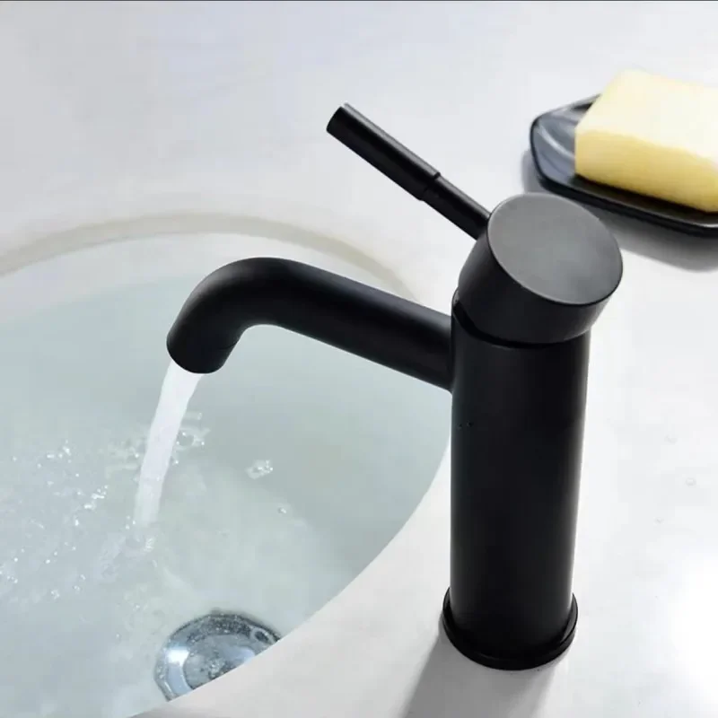 

Modern Bathroom Basin Faucets Brushed Gold Stainless Steel Long Nozzle Wash-basin Tap Crane Sink Mixer Taps
