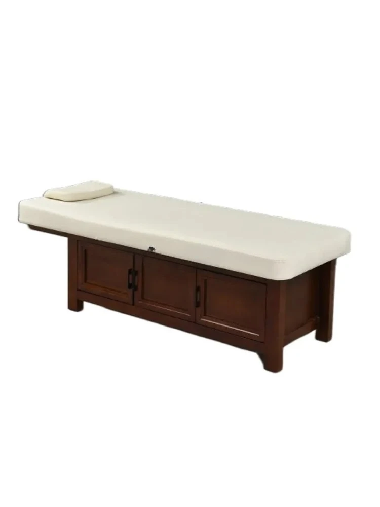 A  Solid Wood Facial Bed Beauty Salon Dedicated Medical Massage Nursing Bed Electric Lifting Physiotherapy Home