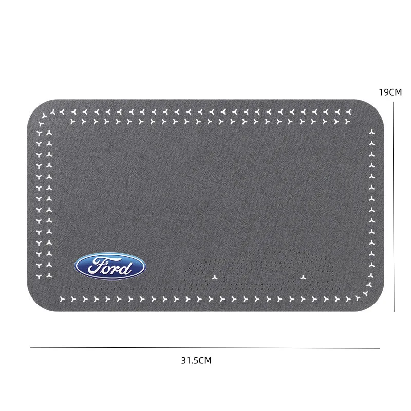 Car Armrest Box Height Pad Universal Leather Armrest Cushion For Ford ST Racing RS S Mustang Kuga Fiesta Fusion Mondeo Edge