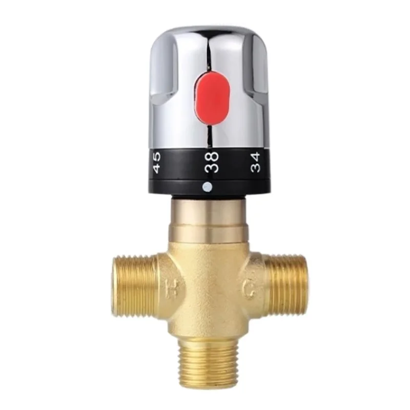 Temperature Controlled Shower Thermostatic Pipe Valve Solar Water Mixing Valve for Hot And Cold Water