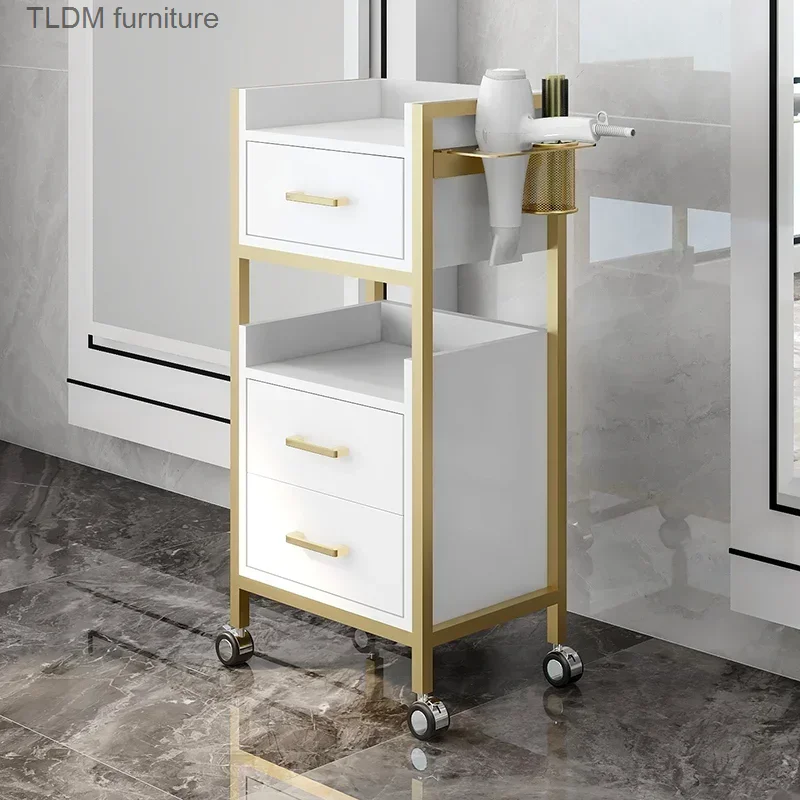 

Portable Hairdressing Trolley Rolling Storage Utility Salon Trolley Aesthetic Drawers Werkzeugwagen Salon Furniture MQ50TC