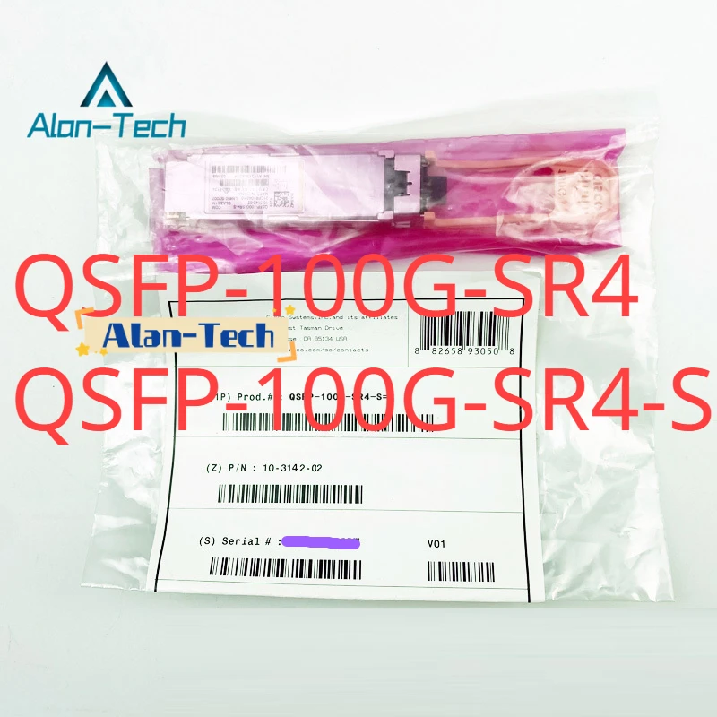 Módulo óptico do transceptor, QSFP-100G-SR4, QSFP-100G-SR4-S, 100GBASE-SR4, QSFP28, 850nm, 100m, DOM, MTP, MPO-12, MMF