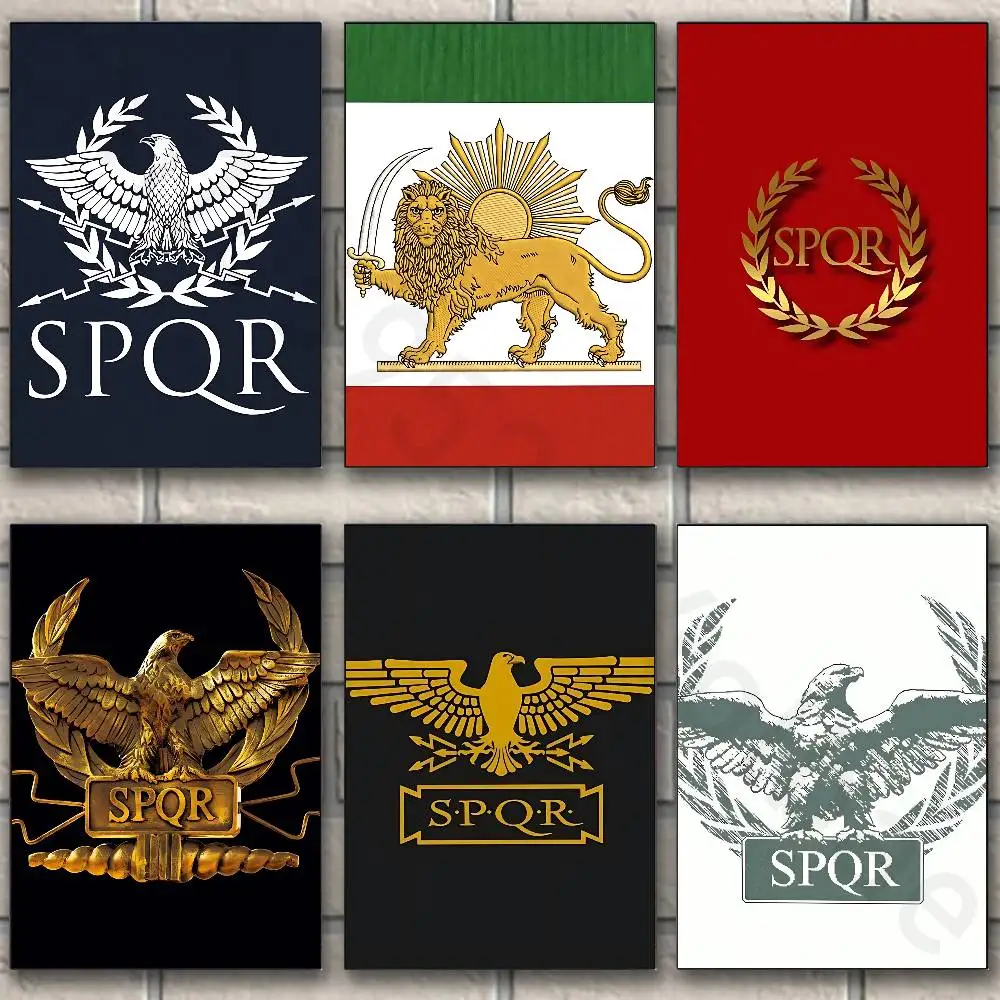 

Retro Spqr Roman Empire Classic Poster Wall art print art suitable for living room bedroom bar parlor home decoration gift