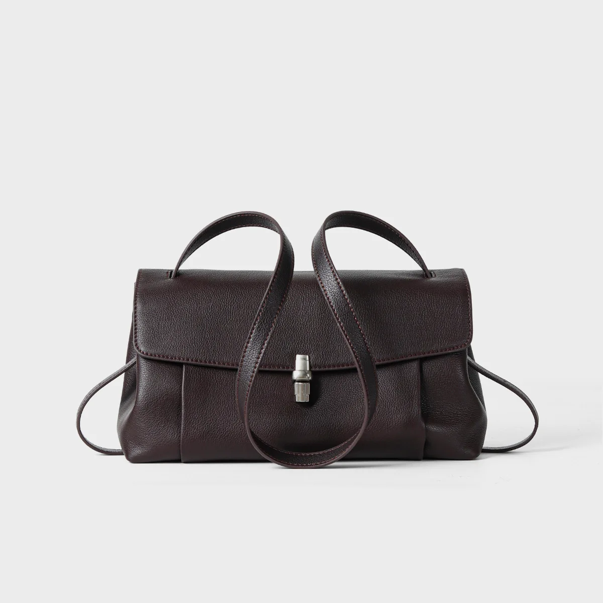 New Women’s Handbag Fashion Top-Grade Cowhide Leather Shoulder Bag Large Capacity Commuter Soft Genuine Leather Crossbody Bag
