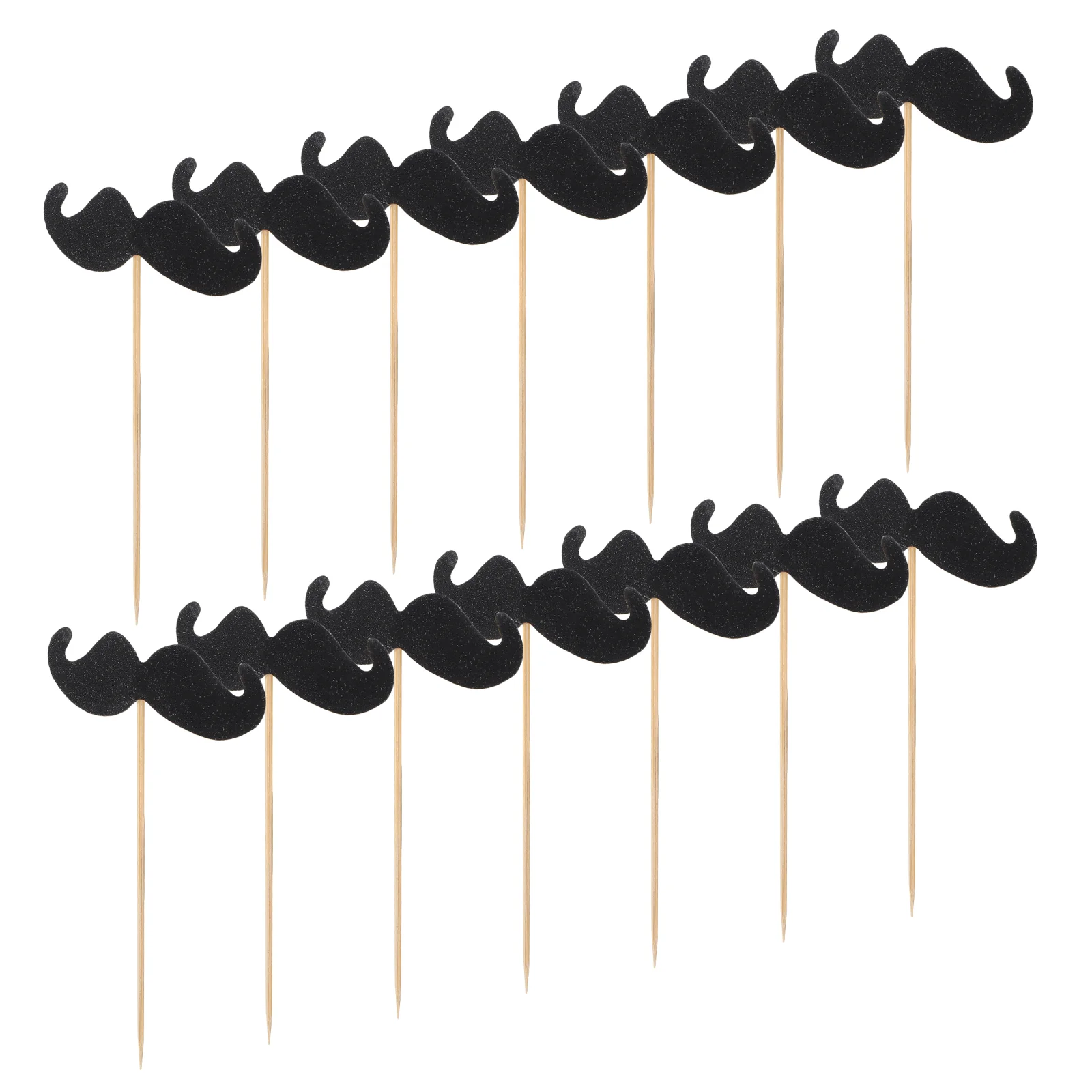 

40pcs Cake Topper Funny Baking Decor Insert for Birthday Party Gathering (Black) Cake Topper