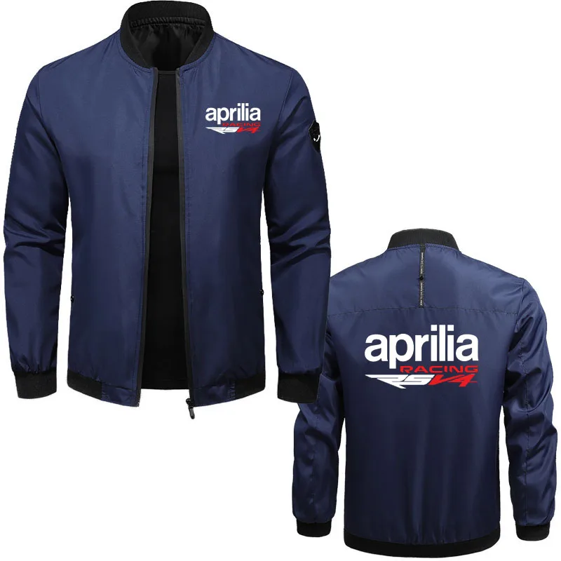 2024 new men's baseball jacket crewneck trend street men's jacket top Aprilia Racing RSV4 Windproof Men's motorcycle jacket