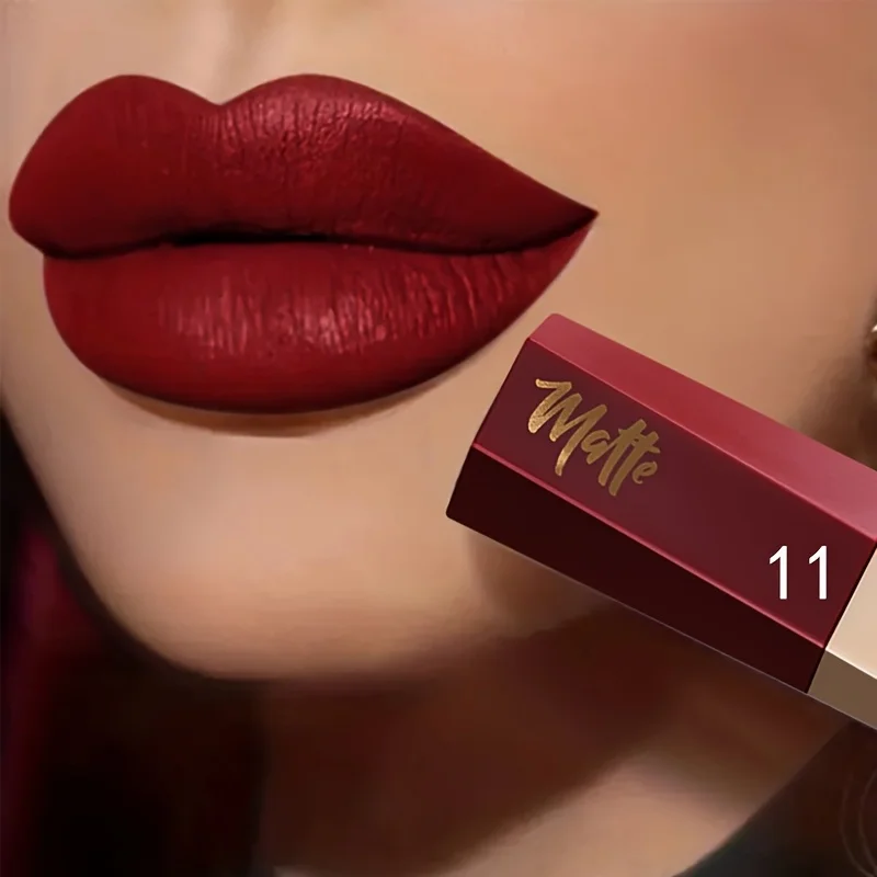 1pcs Waterproof Matte Velvet Lip Tint: Long-Lasting Nude Lip Glaze for a Sexy and Smooth Finish, Valentine's Day Gift
