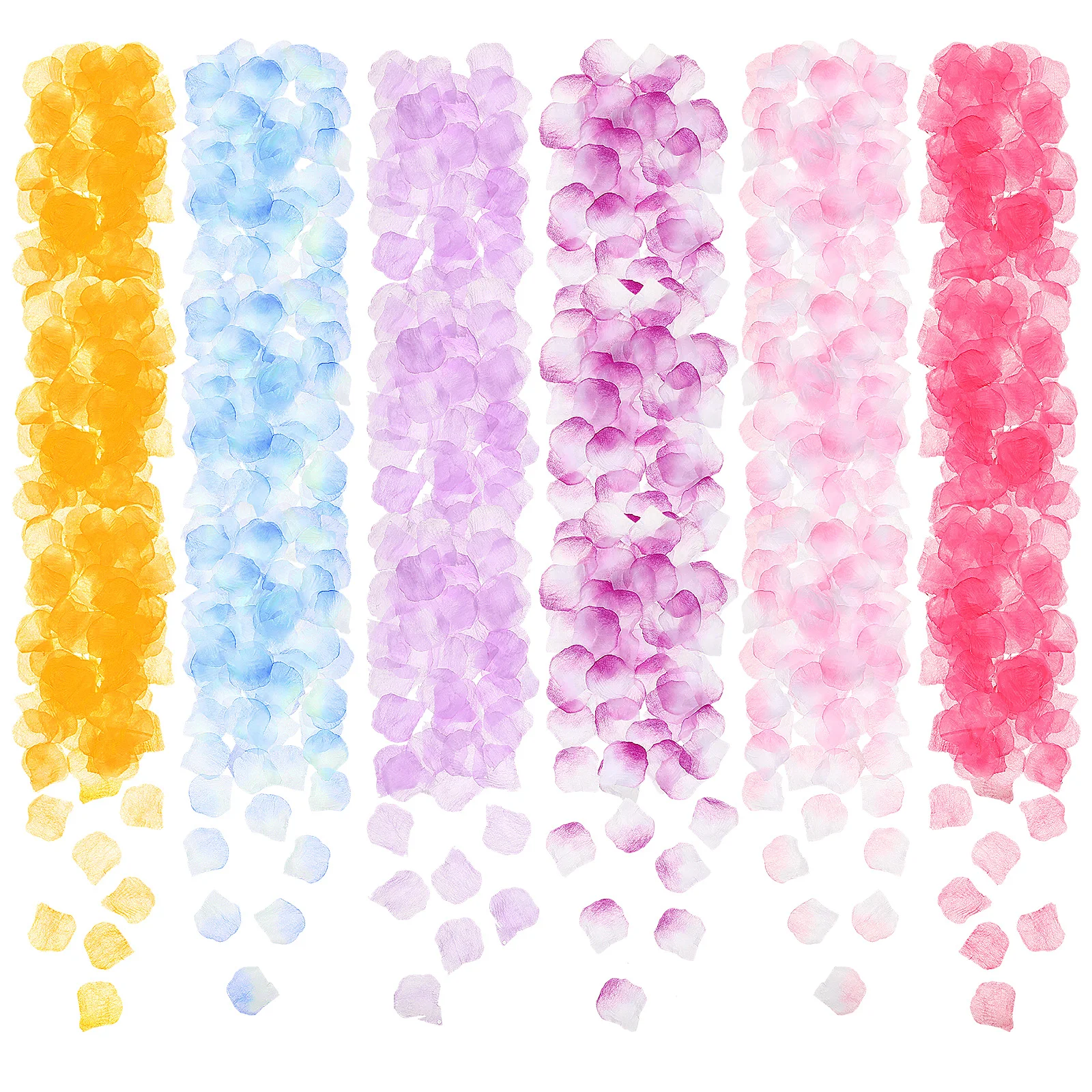 

2000 Pcs Rose Petals Colorful Lifelike Silk Flower PartyDecoration Festival Rose Petal Valentine Wedding Home Romantic