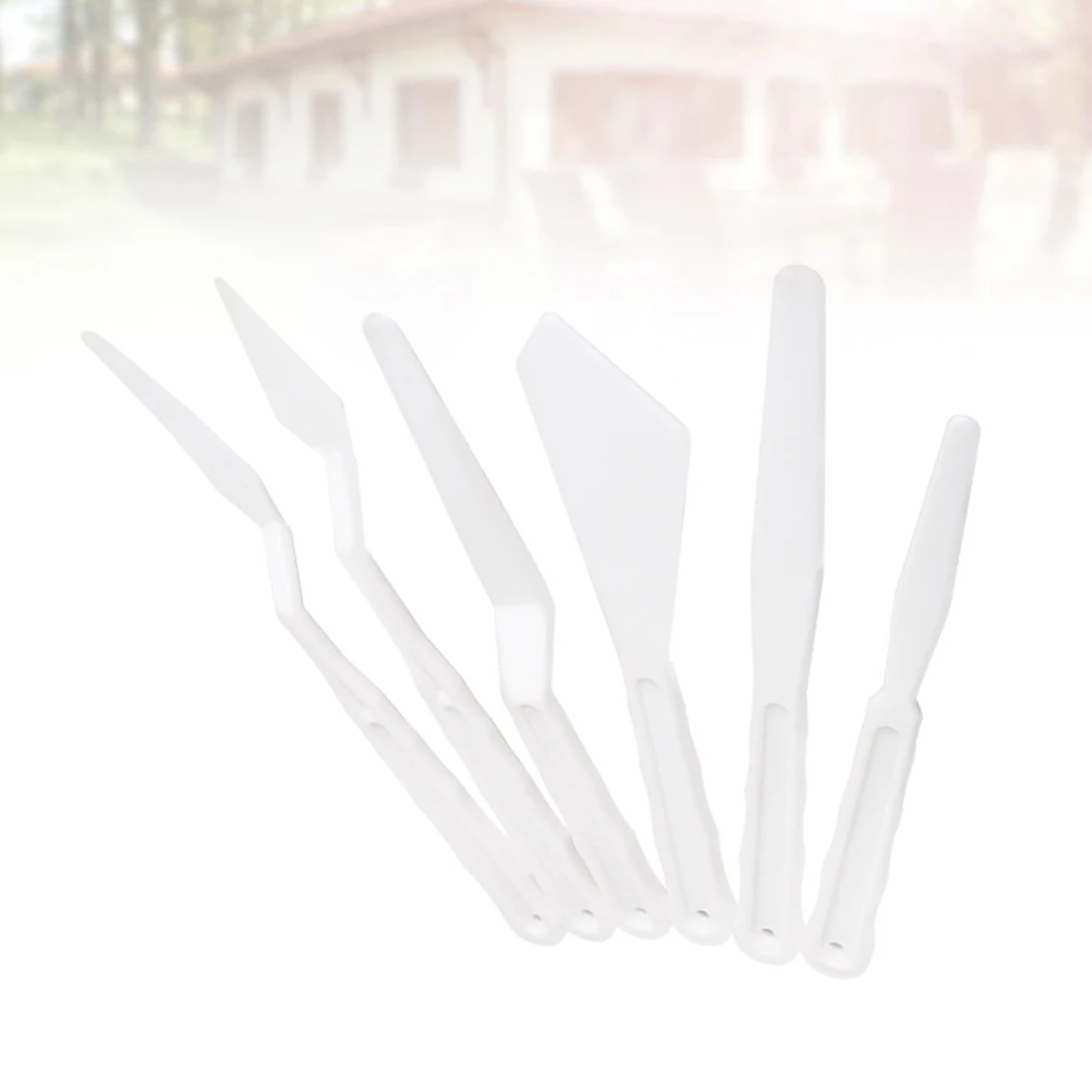 

5 Sets Oil Painting Knife Supplies Spatula White Tool Palette Accessories Acrylic