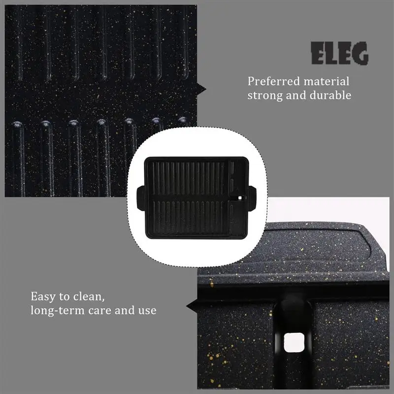 ELEG-Portable Korean BBQ Grill Pan Non-Stick Grill Plate Butane Gas Stove Cooker Party Picnic Terrace Beach Barbecue Tray
