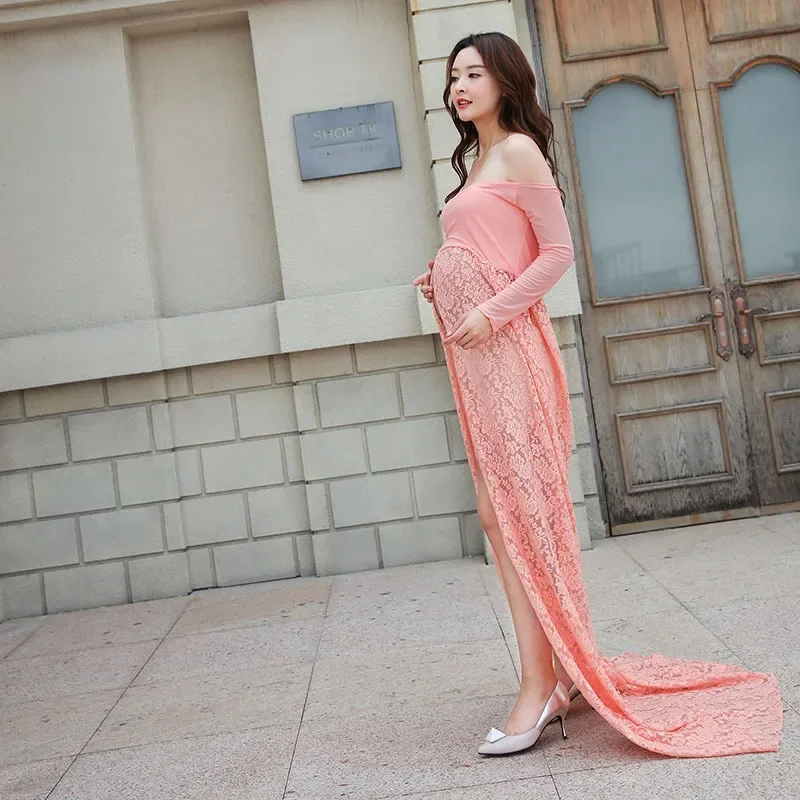 New Studio One Character Shoulder Photography Clothing Pregnant Woman Dress