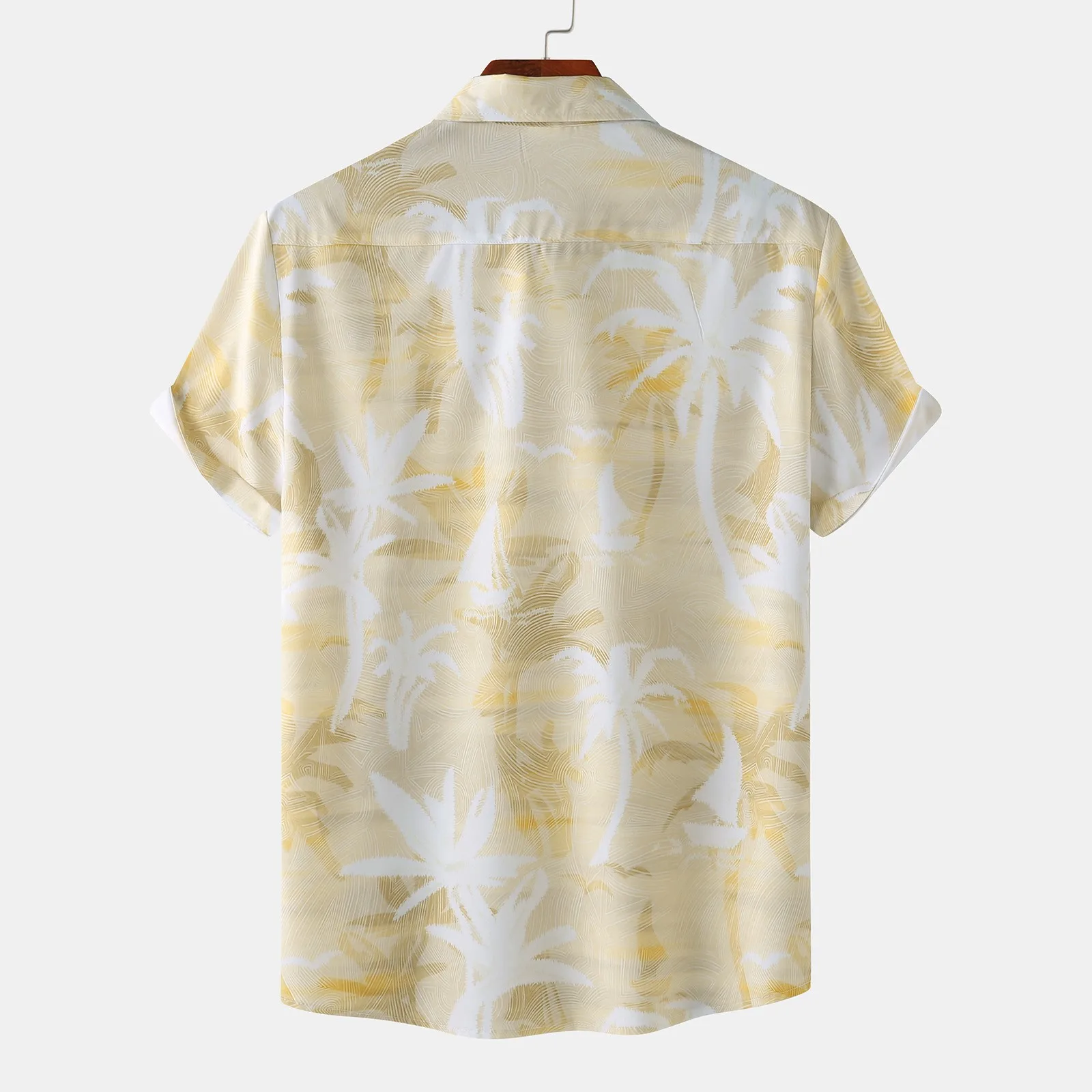 قمصان قطنية للرجال بأكمام قصيرة وأزرار سفلية، قمصان رجالية صيفية استوائية للشاطئ قابلة للتنفس وخفيفة الوزن وعالية الجودة