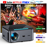XIWBSY 25000 Lumens Android 4K Projector 1080P Native WiFi6 Auto Focus/Keystone Projector Office Home Theater Beamer Proyector