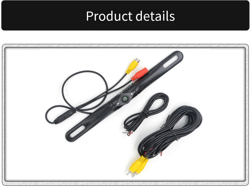 Kabelgebundene Rückfahrkamera für Europäische Nummernschilder, Schwarze Rückfahrkamera für Toyota, für Auto-DVD-Monitor GPS – Detail 5