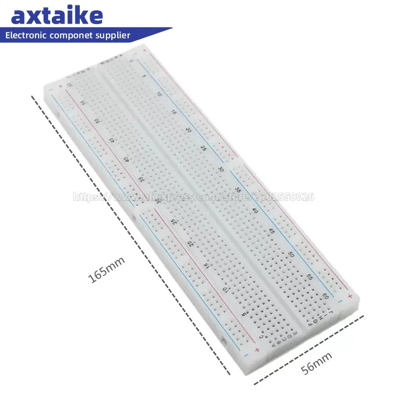 MB-102 MB102 165*55*10mm Breadboard 400 830 Point Solderless PCB Bread Board Test Develop DIY 200+630 holes Combination Splice