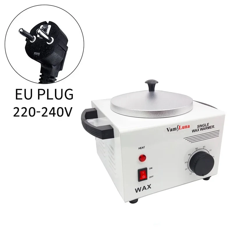 Wax Heater Warmer Electric Hot Facial Skin Hair Removal Pot SPA Tool Salon Adjustable Temperature Single-Wax Warmer