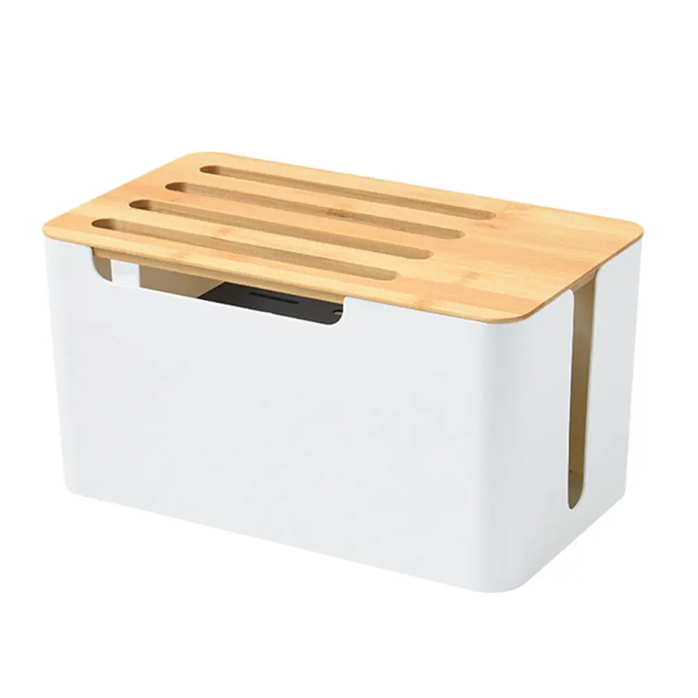 Sturdy Cable Management Box Router Storage Container Long-Lasting Wire Organizer for Home Office Safety Enhanced Cord