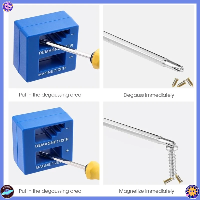 مفك براغي 2 في 1 ممغنط ديمغناطيسي أداة لاقط مغناطيسية احترافية لأجزاء أداة يدوية لقمة مثقاب مفك براغي